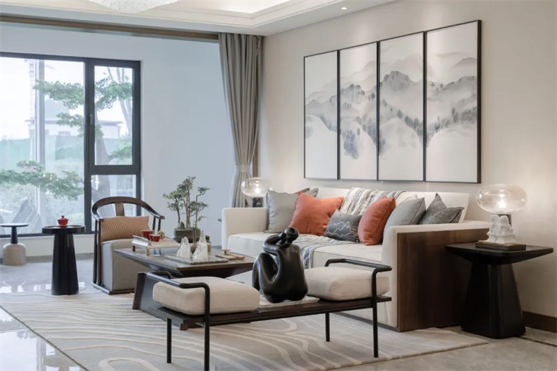 142㎡新中式大宅，把家住成了一幅水墨畫！每一幀都是風雅！