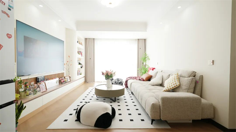 105㎡原木奶油風婚房裝修，被溫柔包裹的每一天，家的松弛感拿捏住了！